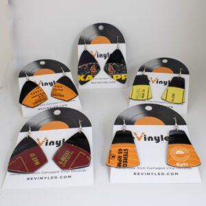 One Off Vinyl Record Earrings 5 Pair Bundle Golden Hour One Off Vinyl Record Earrings 5 Pair Bundle Golden Hour