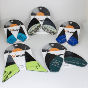 One Off Vinyl Record Earrings 5 Pair LG Nautical One Off Vinyl Record Earrings 5 Pair LG Nautical