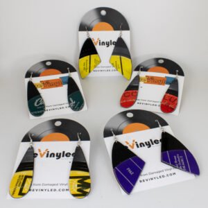 One Off Vinyl Record Earrings 5 Pair MD Color Wheel One Off Vinyl Record Earrings 5 Pair MD Color Wheel