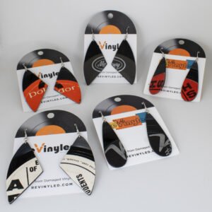 One Off Vinyl Record Earrings 5 Pair MD Redline One Off Vinyl Record Earrings 5 Pair MD Redline