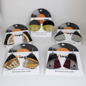 One Off Vinyl Record Earrings 5 Pair SM Earth Tones One Off Vinyl Record Earrings 5 Pair SM Earth Tones