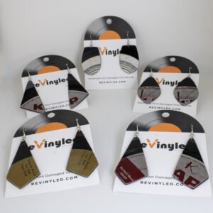 One Off Vinyl Record Earrings 5 Pair SM Metallics One Off Vinyl Record Earrings 5 Pair SM Metallics