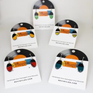 One Off Vinyl Record Earrings 5 Pair XS Bright Press One Off Vinyl Record Earrings 5 Pair XS Bright Press