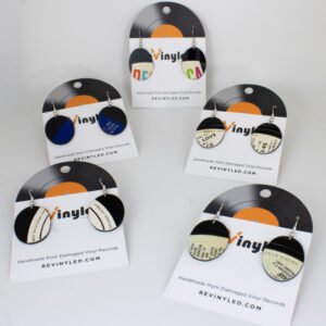 One Off Vinyl Record Earrings 5 Pair XS Mono Press One Off Vinyl Record Earrings 5 Pair XS Mono Press