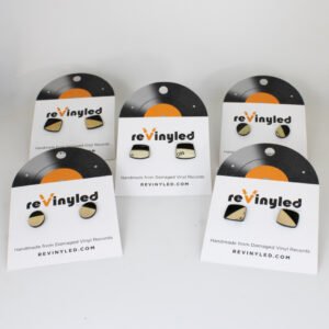 One Off Vinyl Record Stud Earrings 5 Pair Mini Neutral One Off Vinyl Record Stud Earrings 5 Pair Mini Neutral