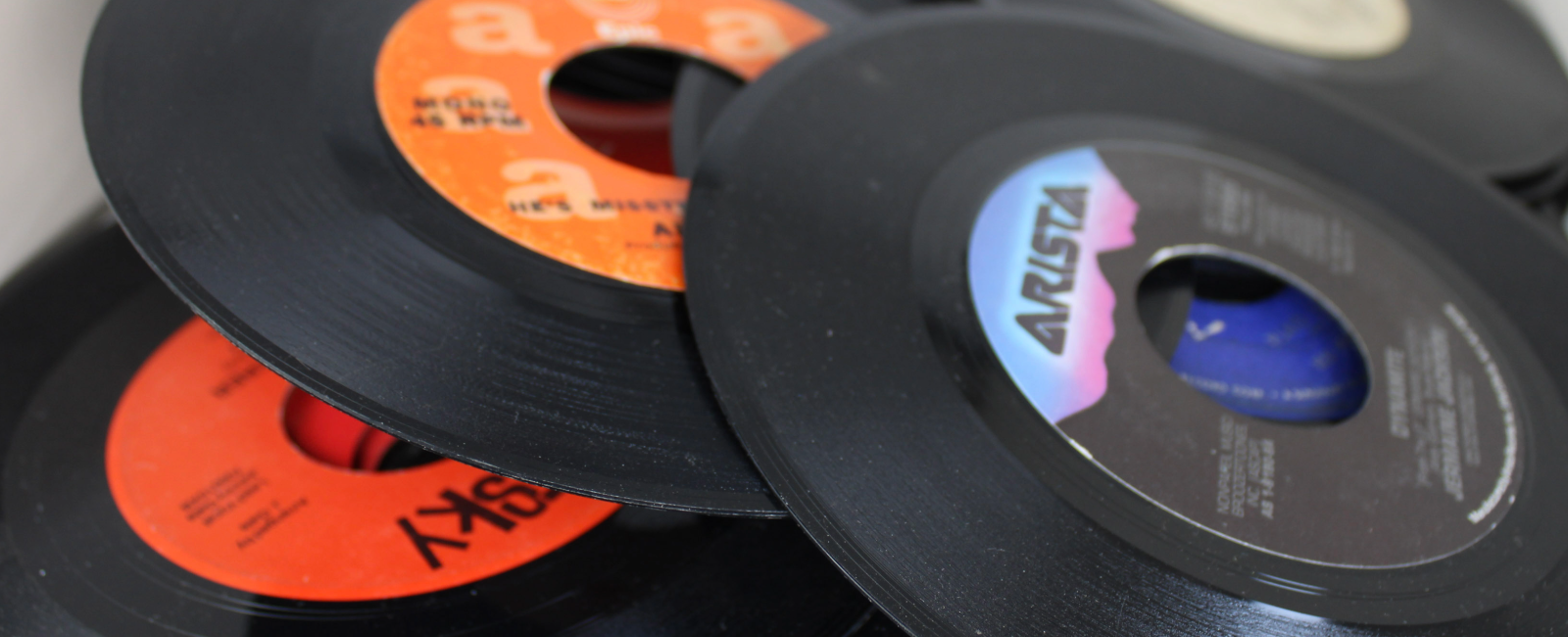 Rescued vinyl records waiting to become handcrafted reVinyled jewelry