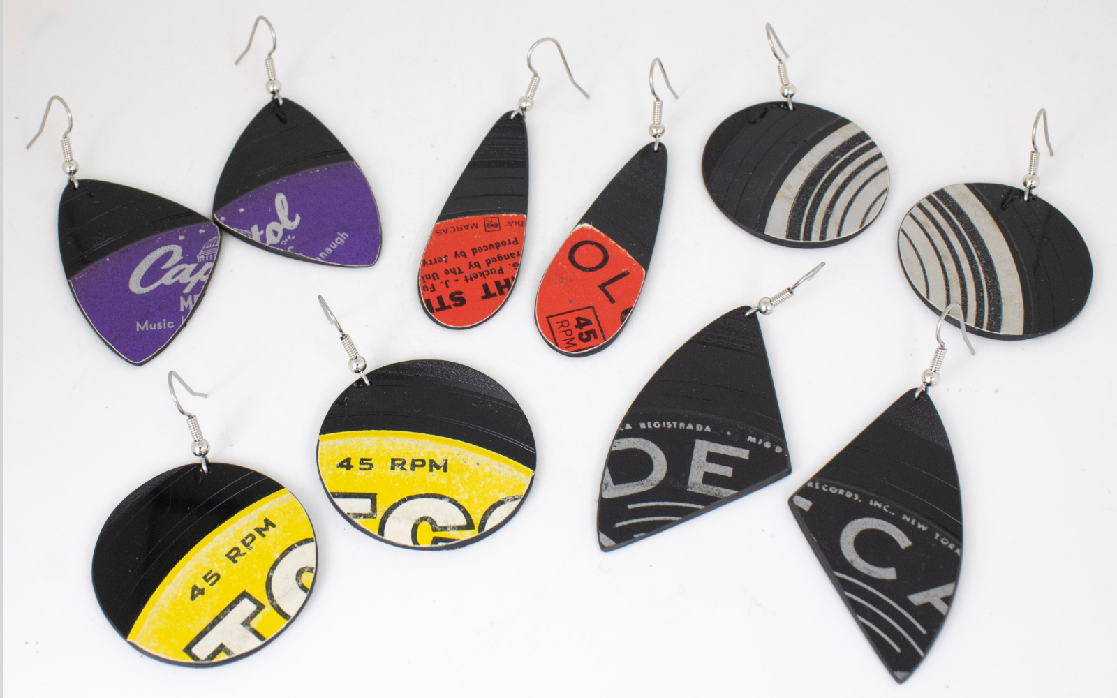 Made-to-Order reVinyled wholesale vinyl earrings